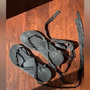 Sseko sandals black womens 8